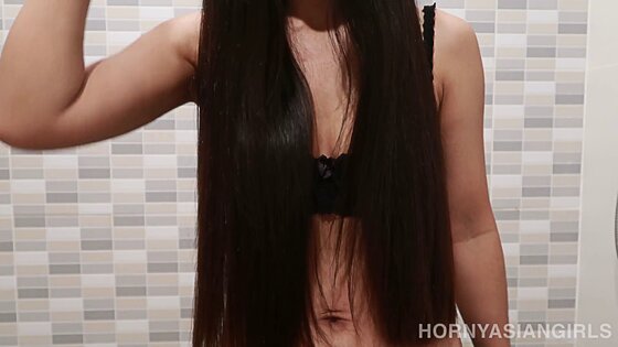 asian girls shower